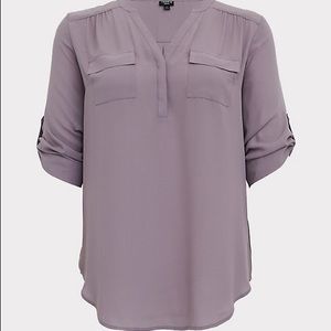 TORRID Purple Pull Over Blouse NWT